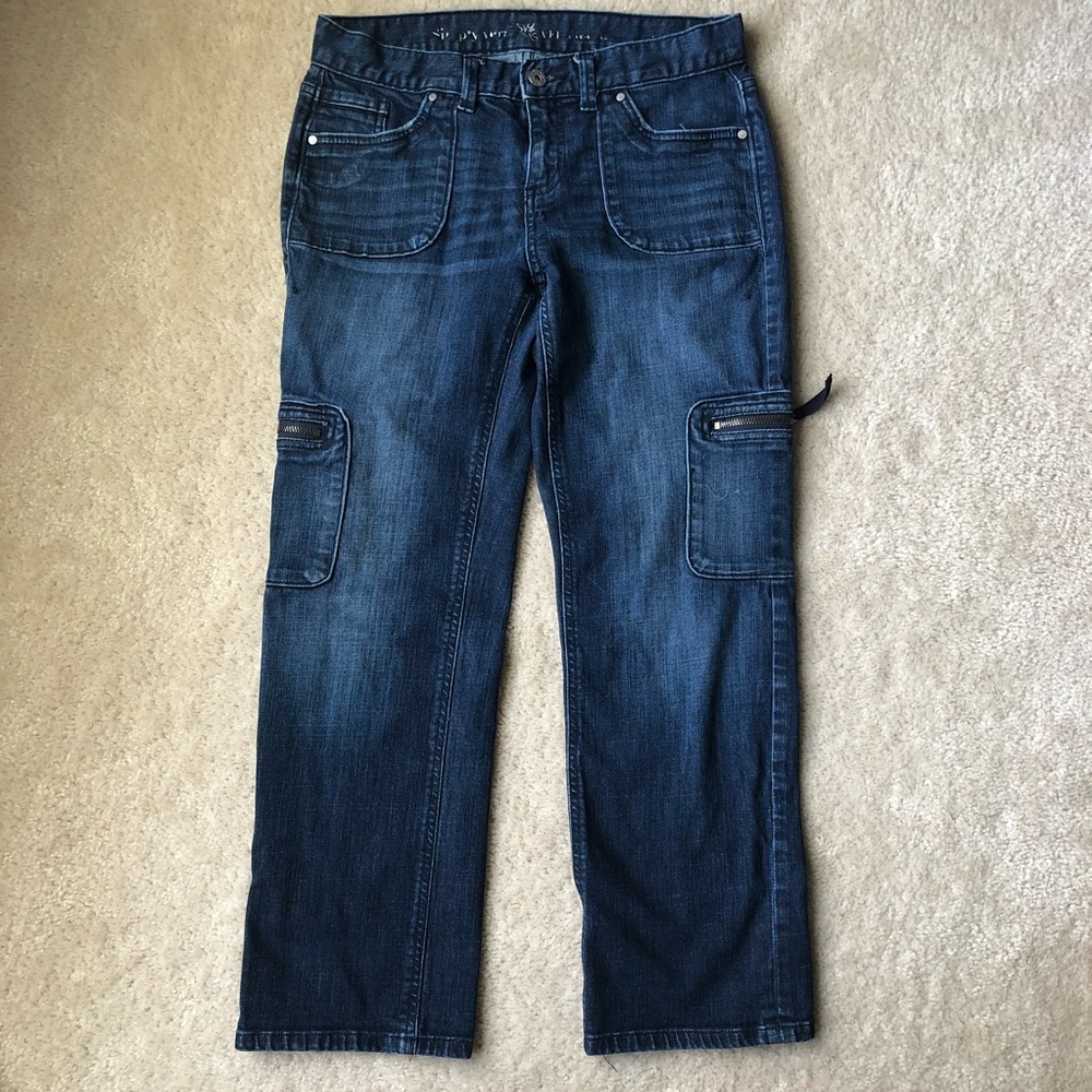 Simply Vera | Vera Wang Cargo Capri Jeans Sz 4 - Picture 2 of 8